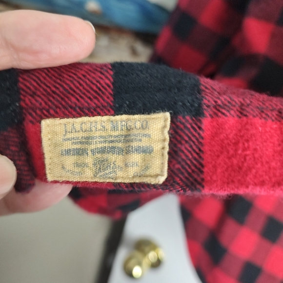 Jachs redand black buffalo check long sleeve flannel shirt Size M - Picture 13 of 16